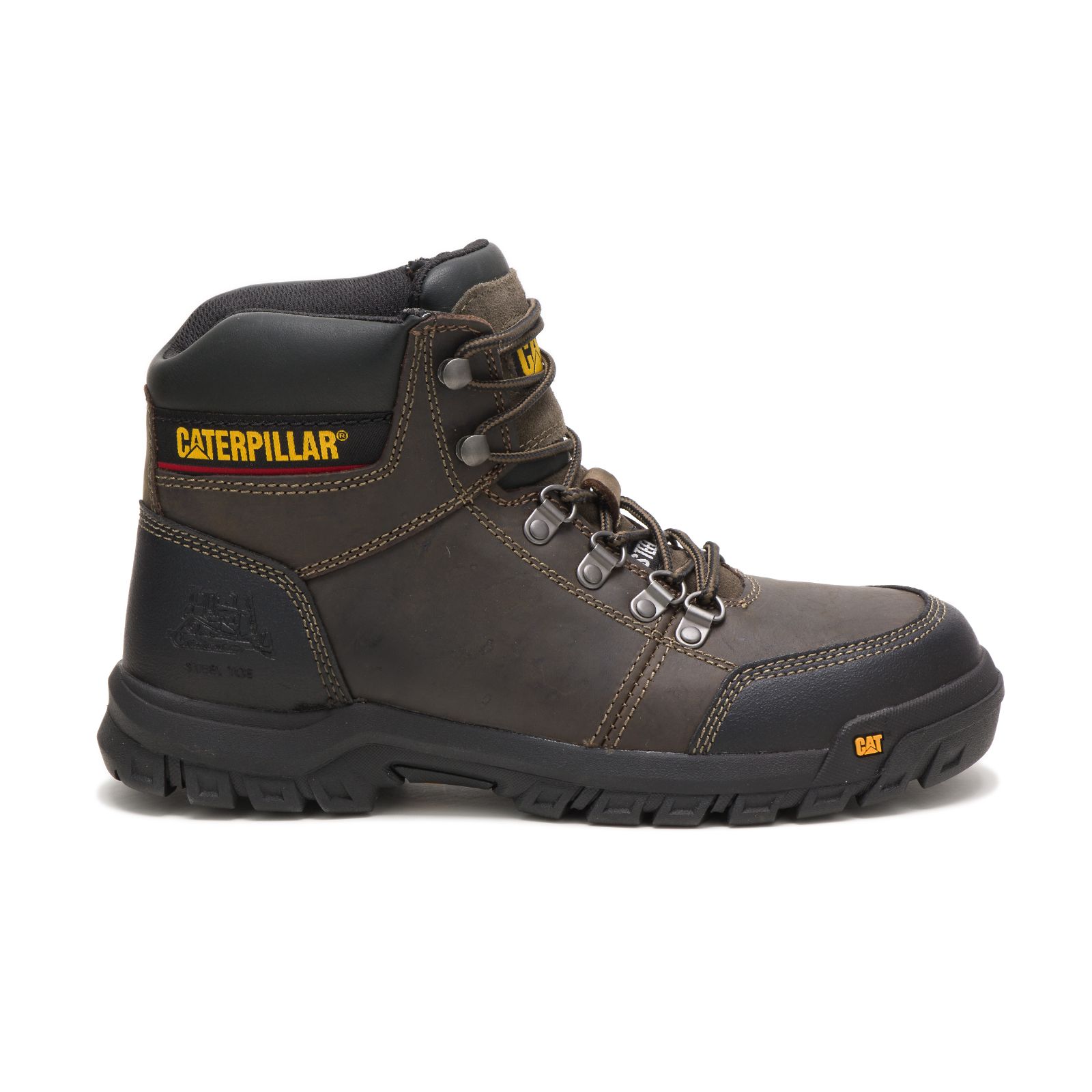 Caterpillar Boots South Africa - Cat Men's Outline Steel Toe Work Boots Dark Grey BP4160957